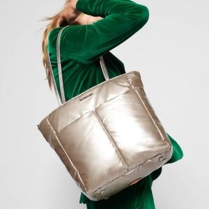 nwt MZ Wallace Warm Platinum Metro Quartro Tote / Crossbody Bag